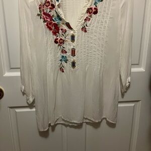 Johnny Was Tunic Floral Blouse S